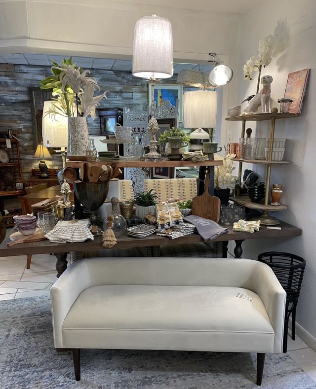 Lots of great pieces of furniture and home decor! Open today from 10-5